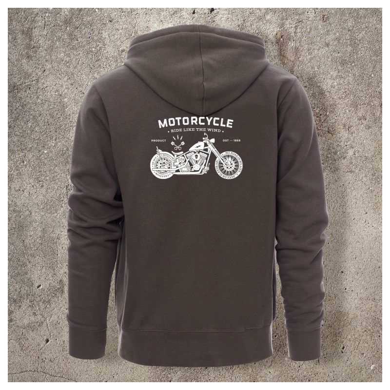 Veste Zippée Grise Motorcycle - Veste Zippée Grise Motorcycle -