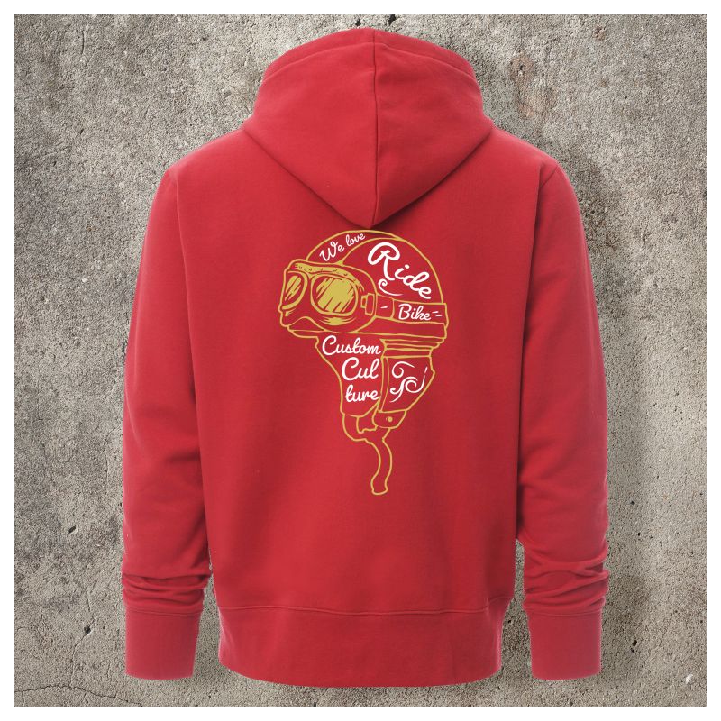 Veste Zippée Rouge Casque Blanc et jaune -  