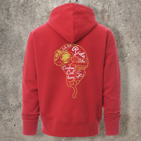 Veste Zippée Rouge Casque Blanc et jaune -  