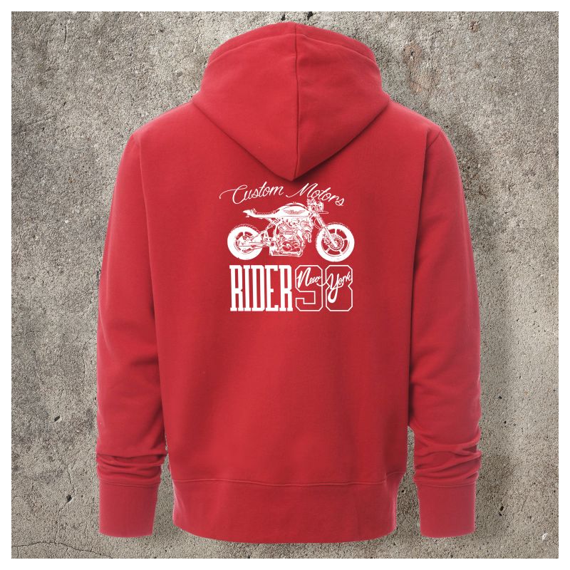 Veste Zippée Rouge Custom Motors - Veste Zippée Rouge Custom Motors -