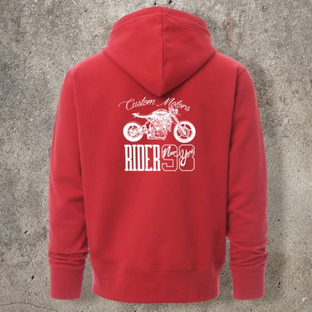 Veste Zippée Rouge Custom Motors -  