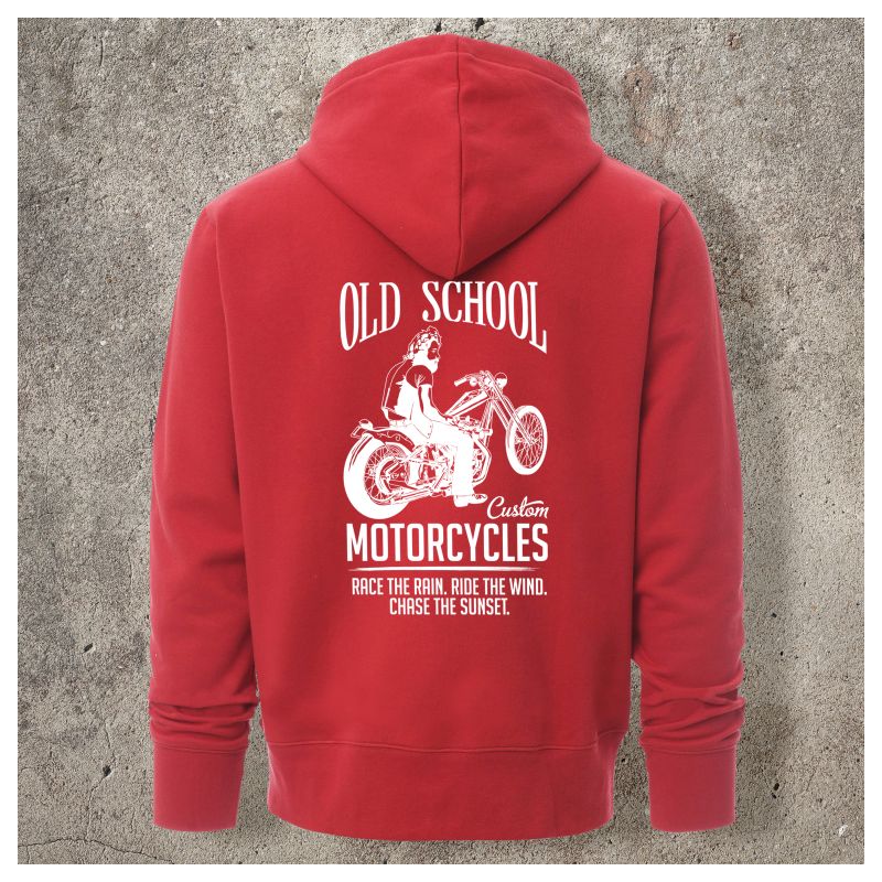 Veste Zippée Rouge Old School -  