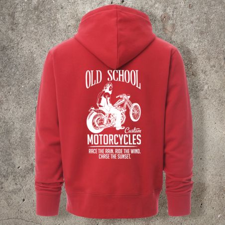 Veste Zippée Rouge Old School -  