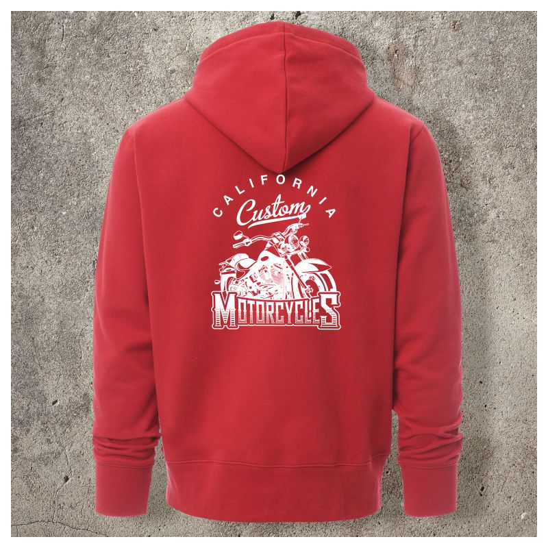 Veste Zippée Rouge California Custom - Veste Zippée Rouge California Custom -