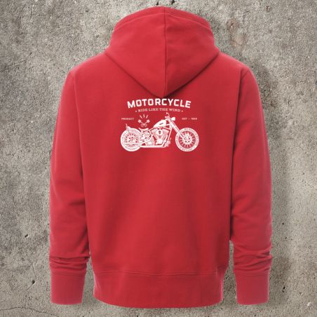 Veste Zippée Rouge Motorcycle -  