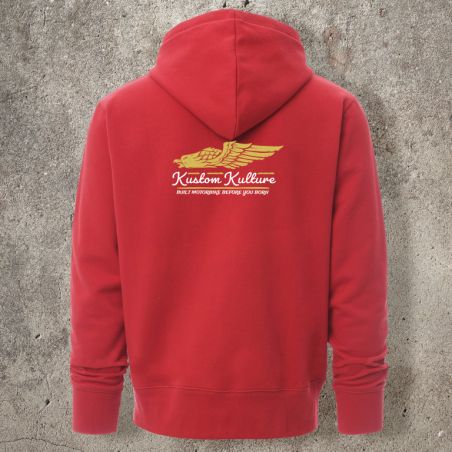 Veste Zippée Rouge Kustom Kulture -  