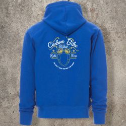 Sweat Shirt Bleu Roi Custom Bike -  