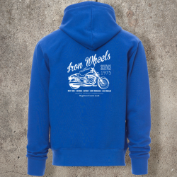 Sweat Shirt Bleu Roi Iron Wheels - AVP Collections