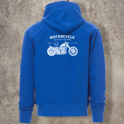 Sweat Shirt Bleu Roi Motorcycle - AVP Collections