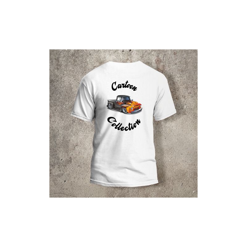 Tee-shirt Cartoon Caricature Pickup Dos - Tee-shirt Cartoon Caricature Pickup Dos -